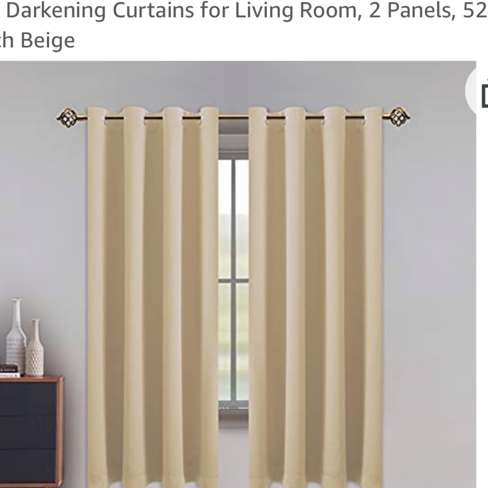 NWT Deconovo Blackout Curtains Room Darkening Drapes , Window Curtains 42W x 95L
